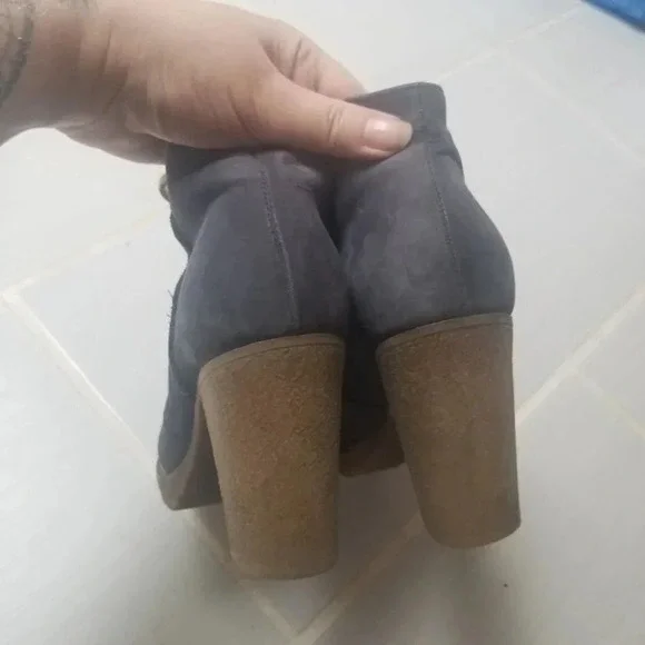 BROWNS blue lace up ankle booties tan 39 - Picture 8 of 10